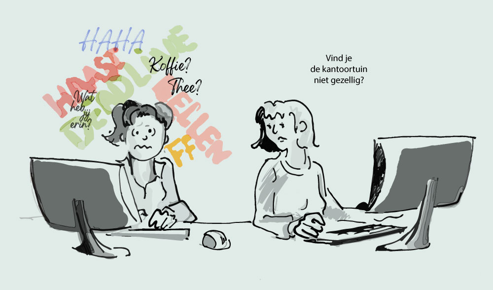 kantoortuin, hooggevoelig